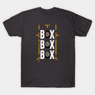 "Box Box Box" F1 Tyre T-Shirt